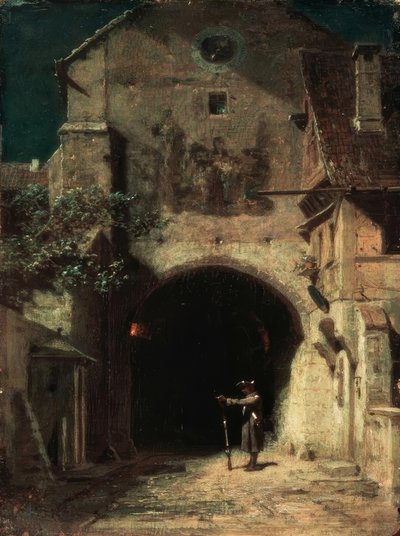 Zívající strážce od Carl Spitzweg