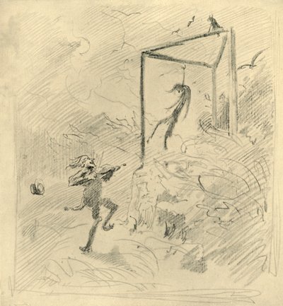 Galgenmusik, polovina konce 19. století, c1924. od Carl Spitzweg