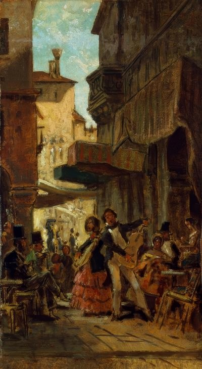 Italští pouliční zpěváci od Carl Spitzweg