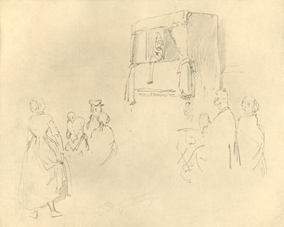 Kasperltheater I, polovina konce 19. století, c1924. od Carl Spitzweg