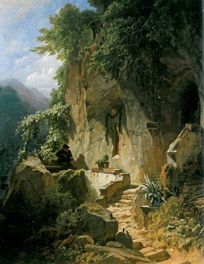 Hudební poustevník před svou rockovou poustevnou od Carl Spitzweg