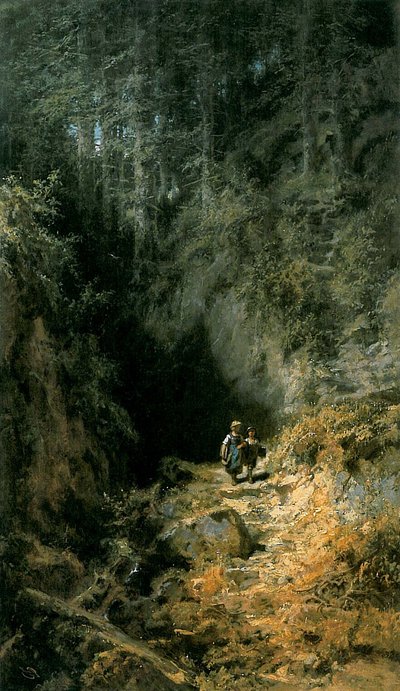 Školní děti v lese od Carl Spitzweg