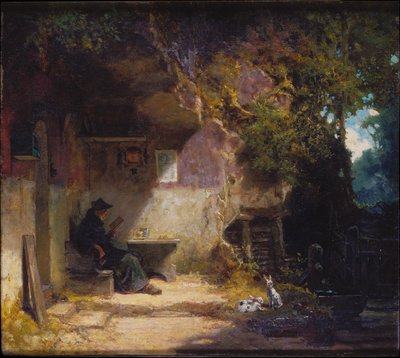Poustevník před svým úkrytem od Carl Spitzweg