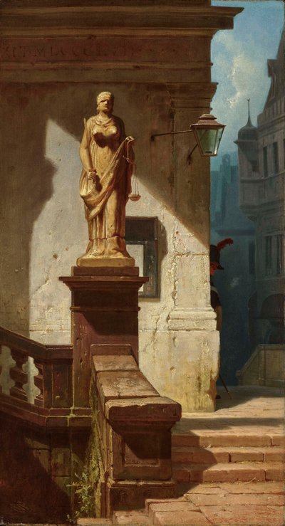 Oko zákona Justitia, 1857. od Carl Spitzweg