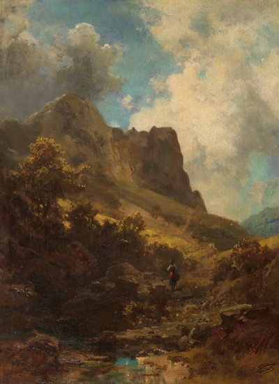 Valley Canyon s Dairymaid, c. 1875. od Carl Spitzweg