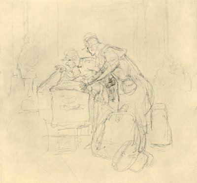 Zollvisitation II, polovina konce 19. století, c1924. od Carl Spitzweg
