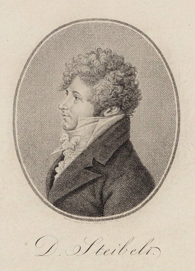 Portrét pianisty a skladatele Daniela Steibelta 1765-1823, 1809. od Carl Traugott Riedel