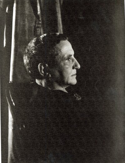 Gertruda Steinová (1874-1946) 4. listopadu 1934 (želatinový stříbrný tisk) od Carl Van Vechten