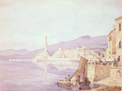 Přístav v Janově, 1835 od Carl Wilhelm Goetzloff