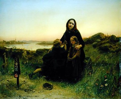 Truchlící vdova, 1852 od Carl Wilhelm Huebner