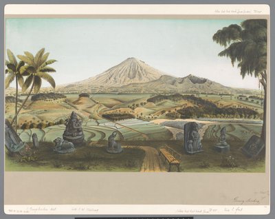 Pohled na Mount Sumbing na Jávě od Carl Wilhelm Mieling (possibly)