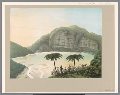 Kráterové jezero sopky Patocha na Jávě od Carl Wilhelm Mieling (possibly)