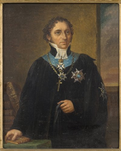 Portrét Johana Olofa Wallina (1779-1839), Nordgren, Carl Wilhelm (1804-1857). Olej na plátně. Rozměry: 18x15 cm. Národní muzeum Stockholm od Carl Wilhelm Nordgren