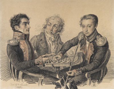 Hrabě Zakhar Semjonovič Herheulidze 1797-1856, baron Alexej Ivanovič Čerkasov 1799-1855. od Carl von Hampeln