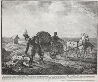 Císař Alexandr I. pomáhá potřebnému člověku, 1820. od Carl von Hampeln