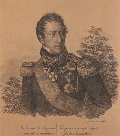 Portrét hraběte Alexandre Andrault de Langeron 1763-1831, 1820. od Carl von Hampeln
