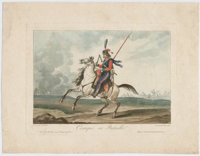 Kozák v bitvě, 1815 od Carle Vernet