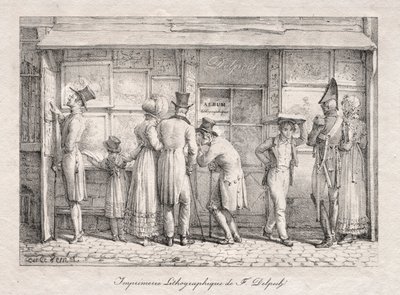 Prodejna litografického tisku Delpech, c. 1818. od Carle Vernet