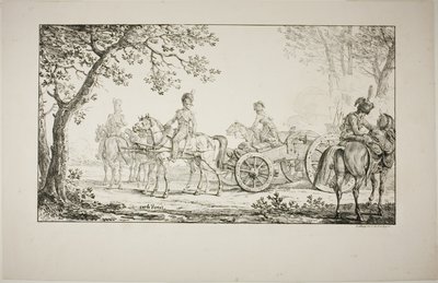 Zapřažené dělostřelectvo od Carle Vernet