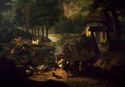 Hunt a race Obraz Antoina dit Carle Vernet (1758-1836) 19. století Sun. 1,89 X 1,50 m Bordeaux, Musee des Beaux Arts od Carle Vernet