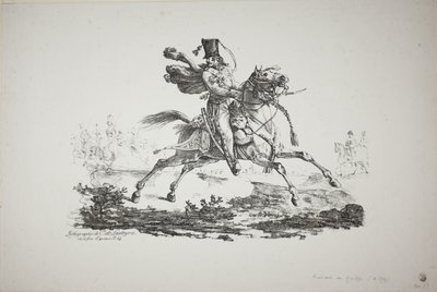 Hussard cválající od Carle Vernet
