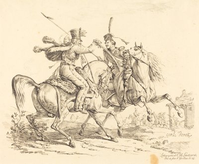 Hussard udeřil kozaka od Carle Vernet