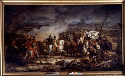 Napoleonská válka: „“ Císař Napoleon I. (1769-1821) během bitvy u Slavkova dne 2.12.1805. Obraz Antoina Verneta (1758-1836) 1805 Boissy Saint Leger. Chateau de Grosbois od Carle Vernet