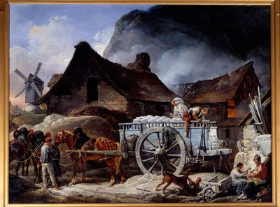 Sádrová pec na Montmartru Obraz od Antoina dit Carle Verneta (1758-1836) 1825 Fontaine Chaalis. Institut francouzského muzea od Carle Vernet