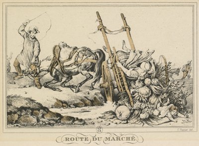 Scény každodenního života, Cesty a stezky: Cesta na trh, 1819. od Carle Vernet