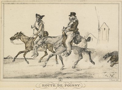 Scény každodenního života, Cesty a stezky: Cesta do Poissy..., 1816. od Carle Vernet