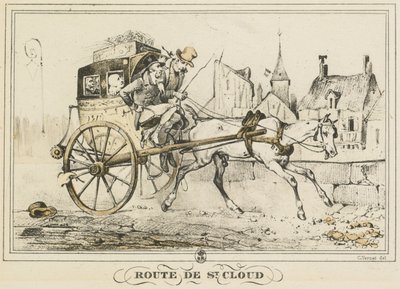 Scény každodenního života, Cesty a cesty: Cesta do Saint-Cloud..., 1816. od Carle Vernet