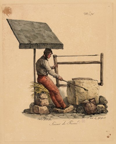 Kameník z „Les Cris de Paris“ od Carle Vernet