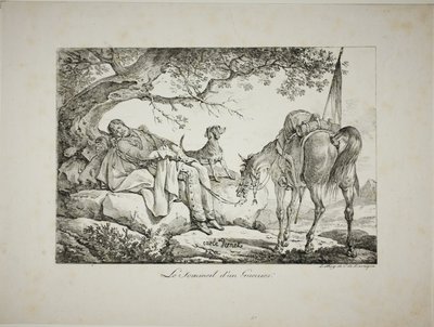 Spící válečník od Carle Vernet