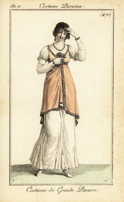 Žena ve velmi formálním kostýmu, Paris od Carle Vernet