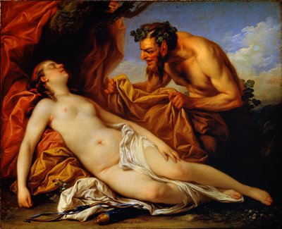 Jupiter a Antiope, c1753 od Carle van Loo