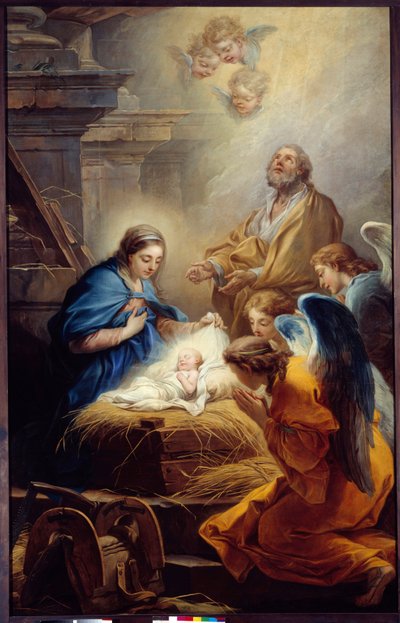 Obraz The Adoration of the Angels od Carle van Loo (1705-1765) 1751 Brest, Museum of Fine Arts od Carle van Loo