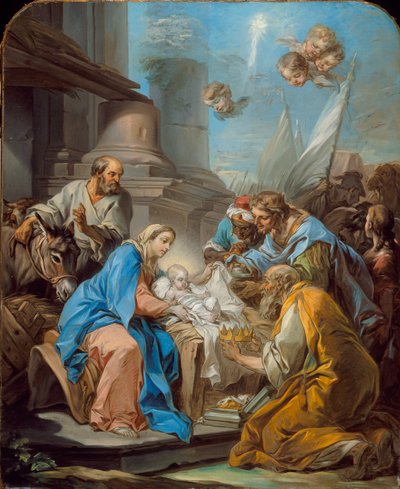 Klanění tří králů, kolem roku 1760 od Carle van Loo