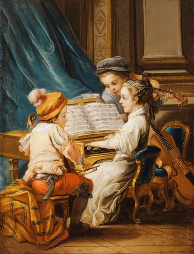 Čtyři umění - hudba, od Carle van Loo