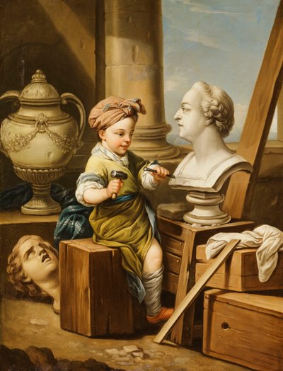 Čtyři umění - sochařství, od Carle van Loo