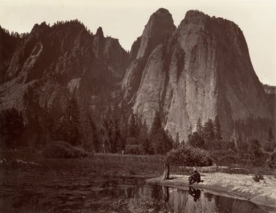 Cathedral Rocks, Yosemite, ca. 1872, vytištěno ca. 1876. od Carleton E. Watkins.