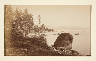 Čtyři železniční scény a čtyři pohledy na jezero Tahoe: Lake Tahoe z Artist Point od Carleton E. Watkins