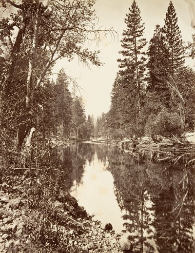 Merced River, Yosemite, ca. 1872, vytištěno ca. 1876. od Carleton E. Watkins.