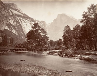 North and South Dome, Yosemite, ca. 1872, vytištěno ca. 1876. od Carleton E. Watkins.