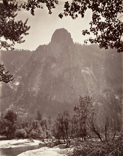 Sentinel Rock, Yosemite, ca. 1872, vytištěno ca. 1876. od Carleton E. Watkins.