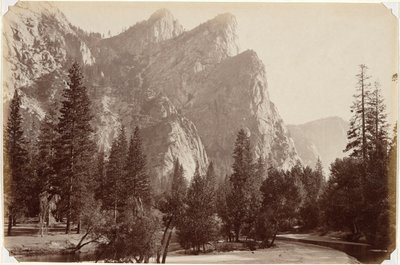 Tři bratři, 4 480 stop, Yosemitské údolí od Carleton E. Watkins