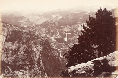 Vodopády Vernal a Nevada z Glacier Point od Carleton E. Watkins