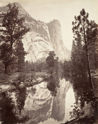 Washington Tower, Yosemite, ca. 1872, vytištěno ca. 1876. od Carleton E. Watkins.