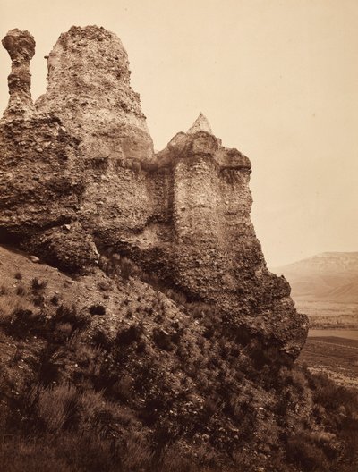 Čarodějnická skála, poblíž města Echo City, Utah od Carleton E. Watkins
