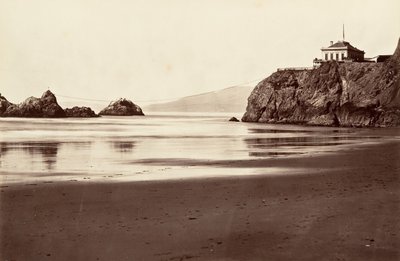 Cliff House a Seal Rock, 1868-69, vytištěno ca. 1876. od Carleton Emmons Watkins