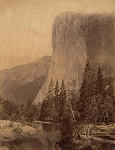 El Capitan, Yosemite, 1865-66. od Carleton Emmons Watkins